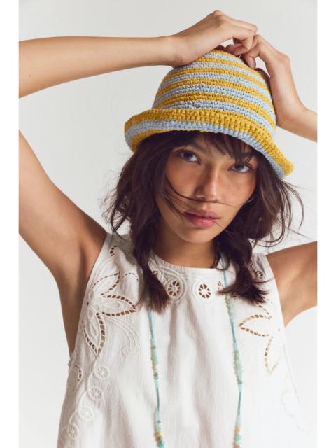 FREE PEOPLE Striped Crochet Sailor Hat