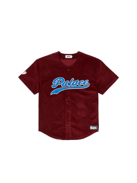 PALACE CORD BASEBALL JERSEY BURGUNDY