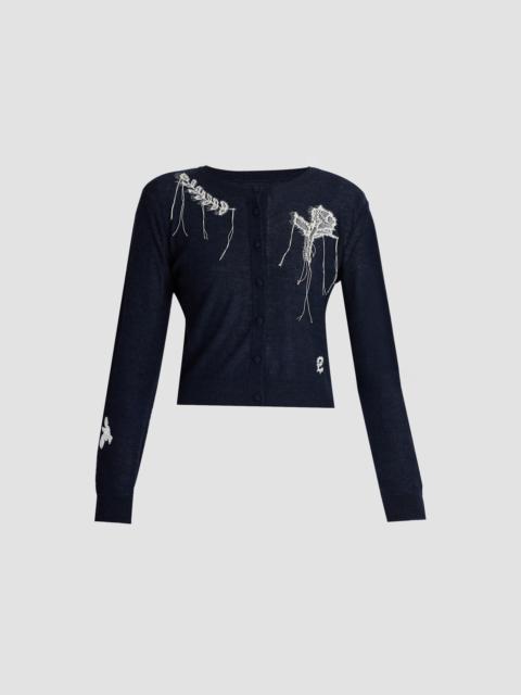 Erdem FINE ALPACA BLEND FITTED CARDIGAN