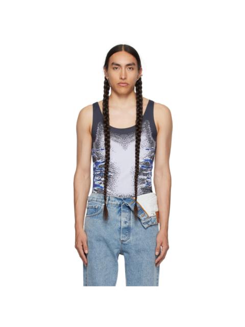 Y/Project Black Whisker Print Tank Top
