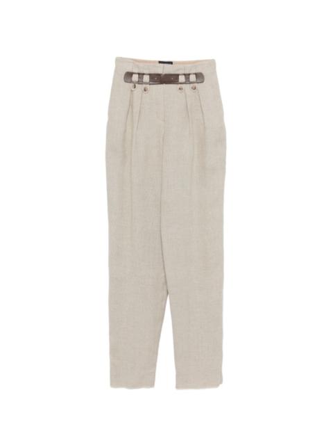 EMPORIO ARMANI belt-fastening trousers