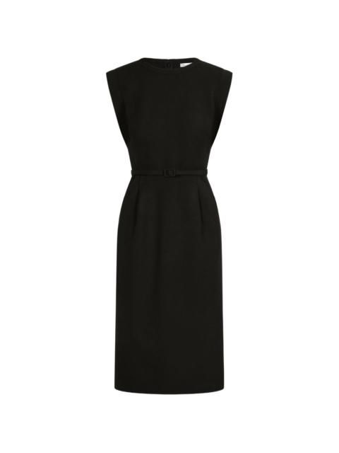 Oscar de la Renta stitch-detailed wool-blend pencil dress