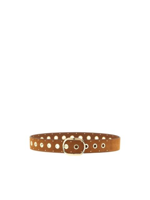PINKO studded cut-out leather belt