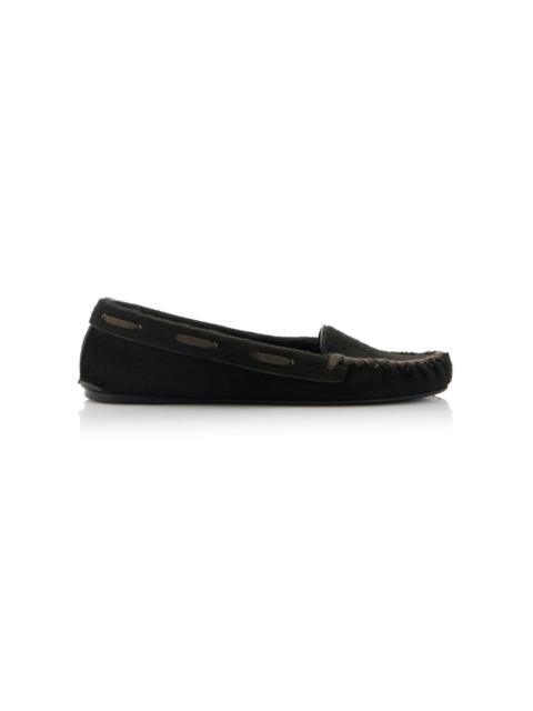 The Row Mabel Suede Mocassins black