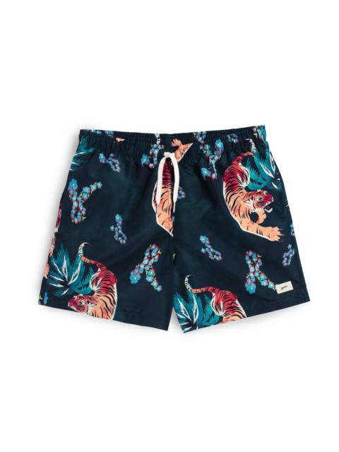 Bather Midnight Tiger Print Swim Trunk