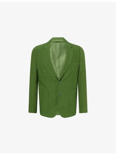 PERCIVAL Tailored Single-Breasted Linen and Cotton-Blend Blazer