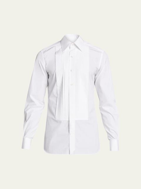 TOM FORD Men's Plisse Plastron Tuxedo Shirt