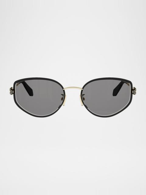 BVLGARI Serpenti Forever 55mm Oval Sunglasses