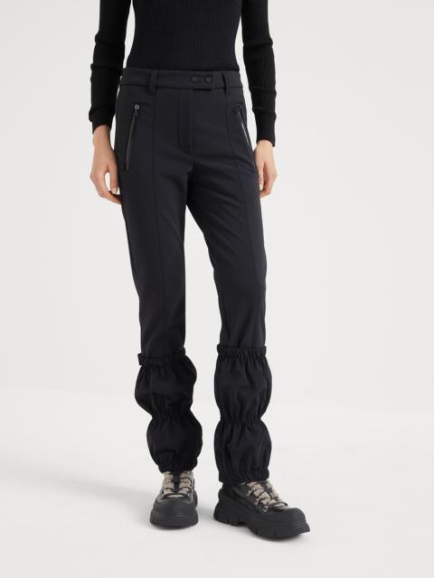 Brunello Cucinelli Bonded techno fabric mountain trousers with stirrups and detachable gaiters