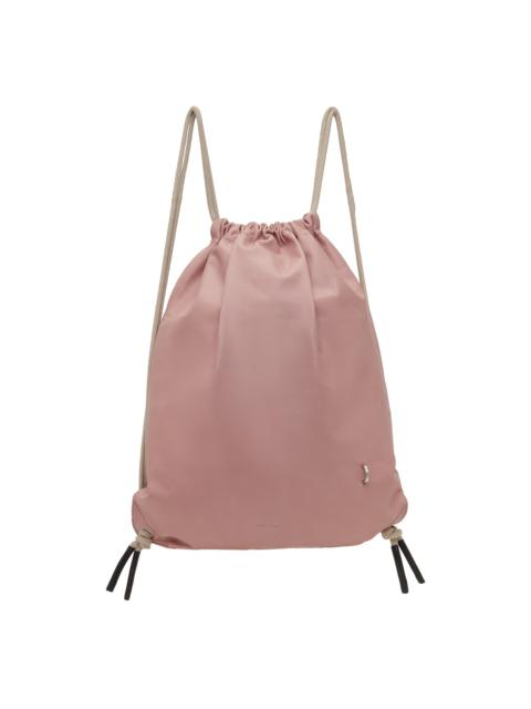 Rick Owens Pink Drawstring Backpack