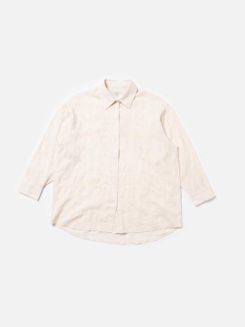 Nudie Jeans Monica Embroidered Shirt Offwhite