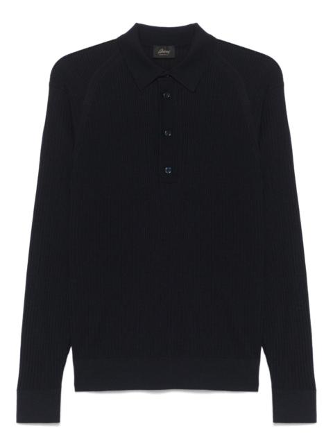 Brioni ribbed-knit polo shirt