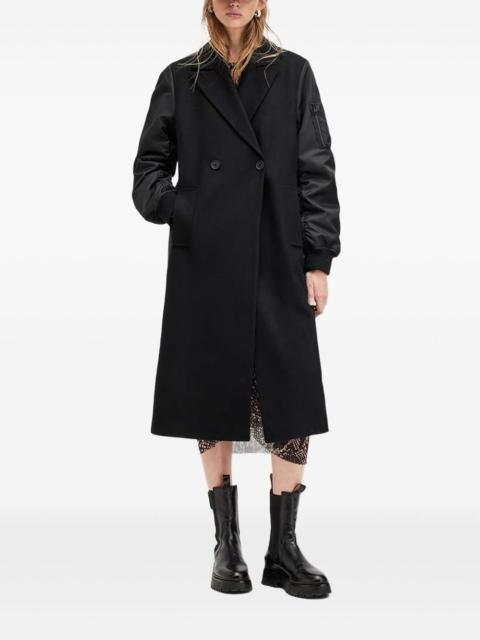 ALLSAINTS double-breasted bomber-sleeve coat