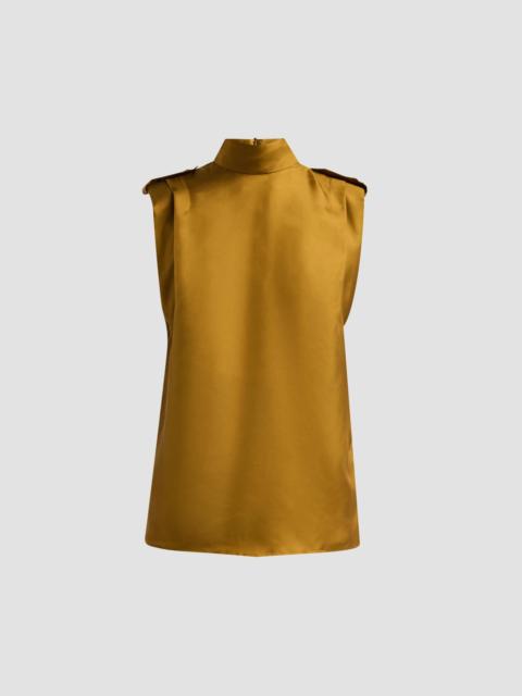 Zimmermann Women's Silk Sleeveless Tuck Blouse - Chartreuse
