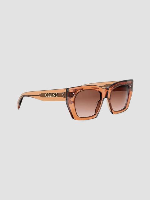CELINE Women's 3 Dots 53MM Square Sunglasses - Orange Brown
