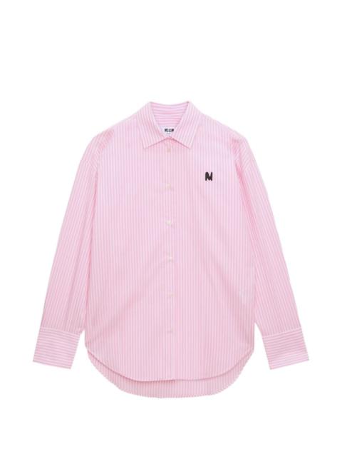 MSGM striped logo shirt