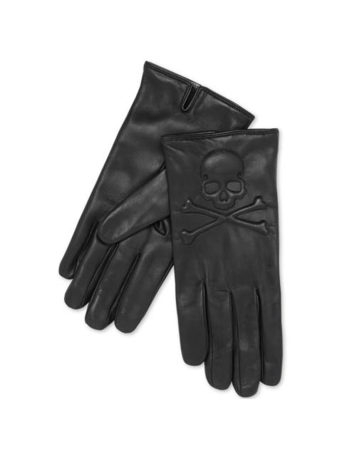 PHILIPP PLEIN Skull&Bones leather gloves
