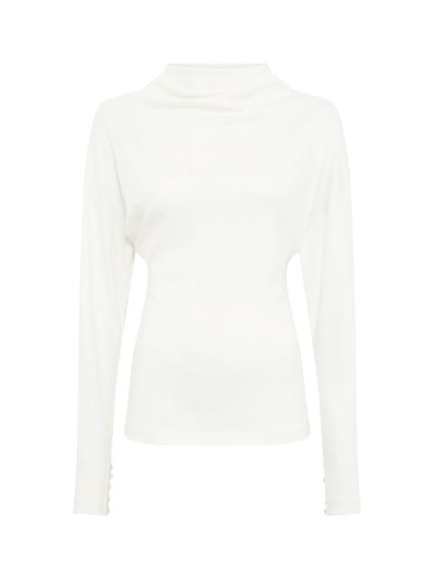 GABRIELA HEARST Paget Top in Ivory Cashmere Jersey