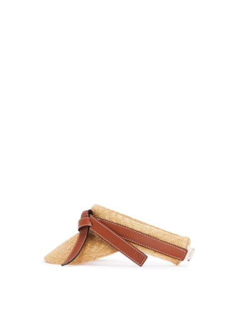 Loewe Gate visor in straw and calfskin