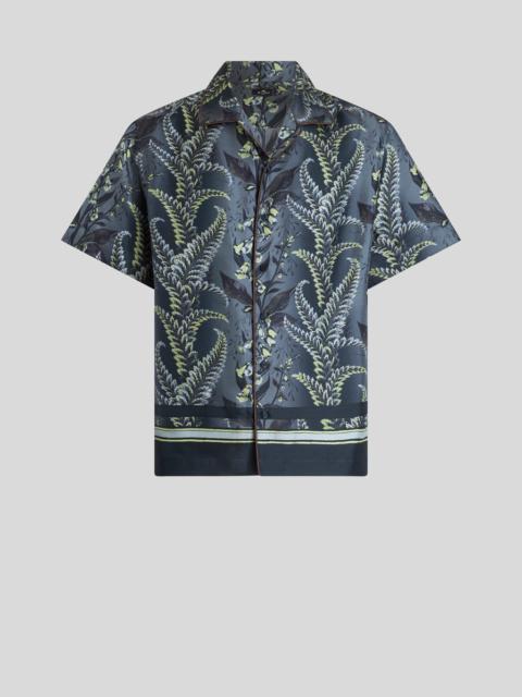 PRINTED SILK BOWLING SHIRT