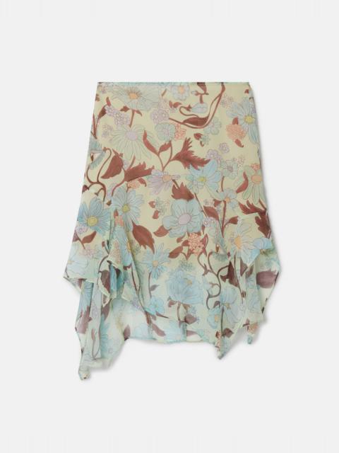 Stella McCartney Lady Garden Print Silk Chiffon Skirt