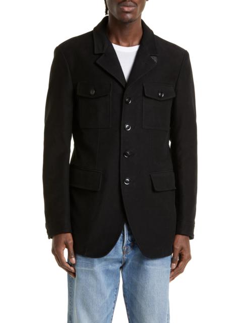 Cotton Moleskin Military Jacket