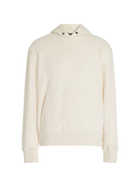 fine-knit cotton-cashmere hoodie