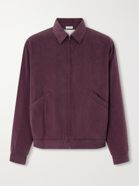 A.PRESSE Silk-Blend Gabardine Bomber Jacket