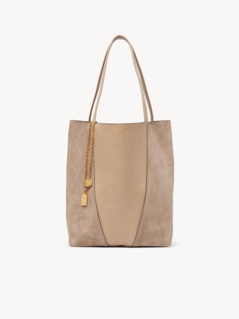 Chloé CHLOÉ SPIN TOTE BAG IN GRAINED & SUEDE LEATHER