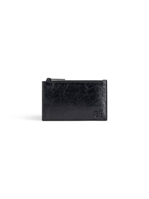 Men's Monaco Long Coin And Card Holder  in Black