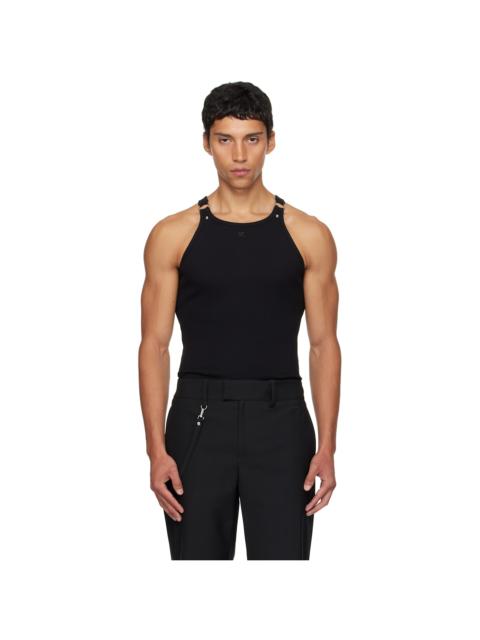 courrèges Black Buckle 90's Rib Tank Top