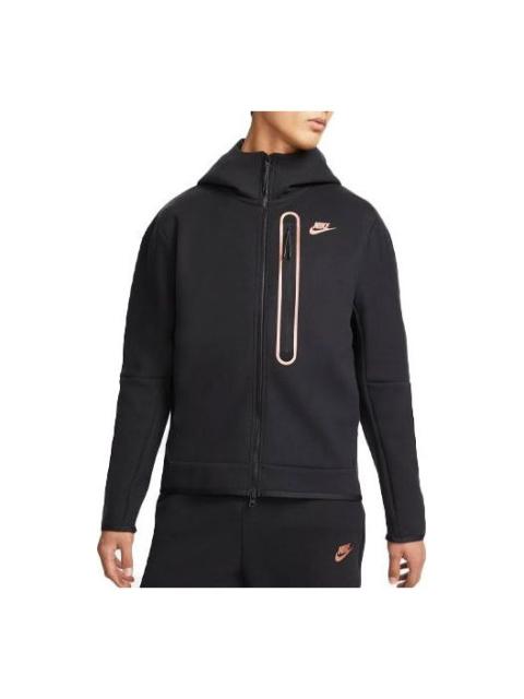 Men's Nike Full-Length Zipper Cardigan Reflective Sports Jacket Black DD4803-010