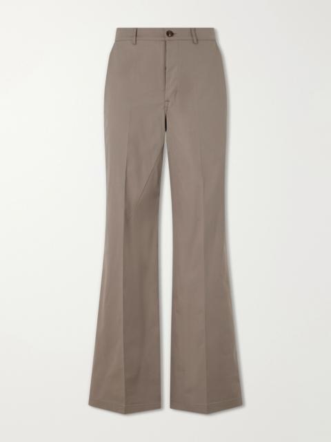 Rick Owens Wide-Leg Cotton-Blend Canvas Trousers