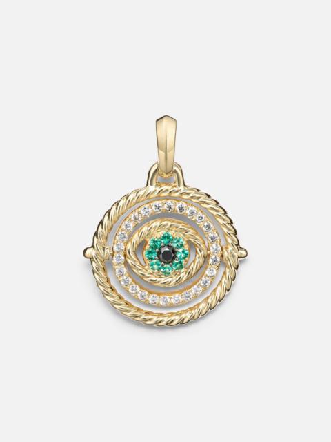 DAVID YURMAN Evil Eye 18kt gold (750/1000) necklace with emeralds and diamonds