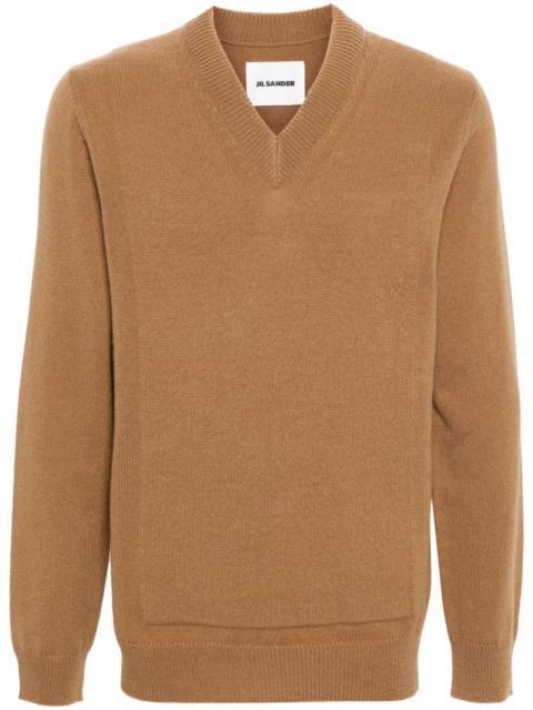Jil Sander V-neck ribbed-knit jumper