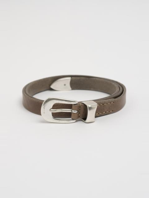 Our Legacy Belt 2 cm Grey Leather