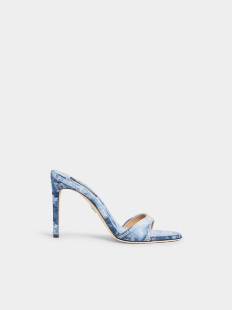 DSQUARED2 D2 MONOGRAM HEELED MULES
