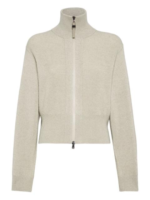 Brunello Cucinelli ribbed zip-front sweater