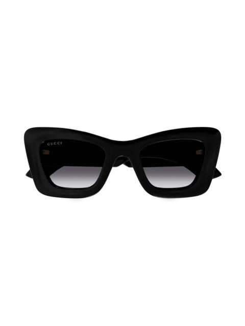 GUCCI Women's La Piscine 49MM Cat-Eye Sunglasses - Black Grey Gradient