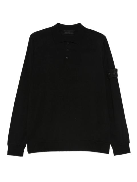Stone Island Long-sleeve Patch Polo Shirt
