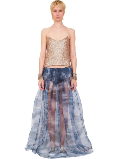 Collina Strada ROSE GOLD SEQUIN MEOW TOP