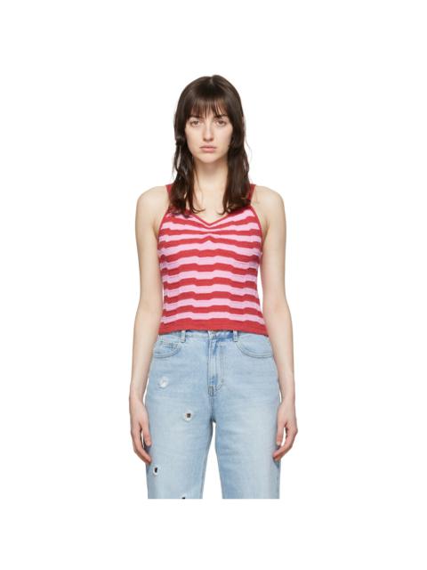 SJYP Red Cotton Tank Top