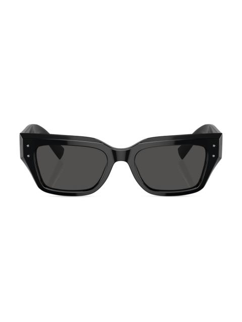 Dolce & Gabbana Women's 52MM Rectangular Sunglasses - Black Dark Grey