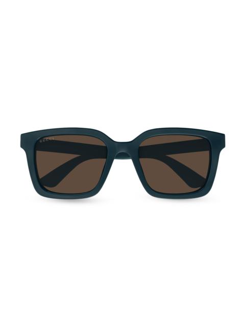 GUCCI Men's Minimal 54MM Square Sunglasses - Blue Brown