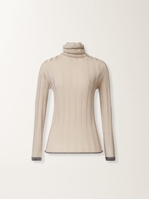 Lurex turtleneck sweater