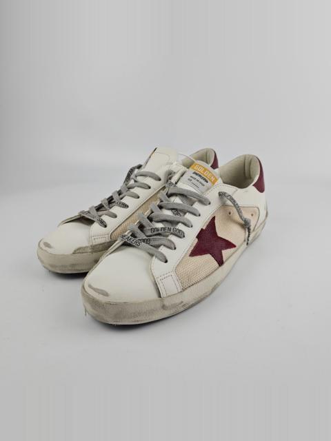 Golden Goose GOLDEN GOOSE Super Star Men's White/Red Sneakers New (Men's