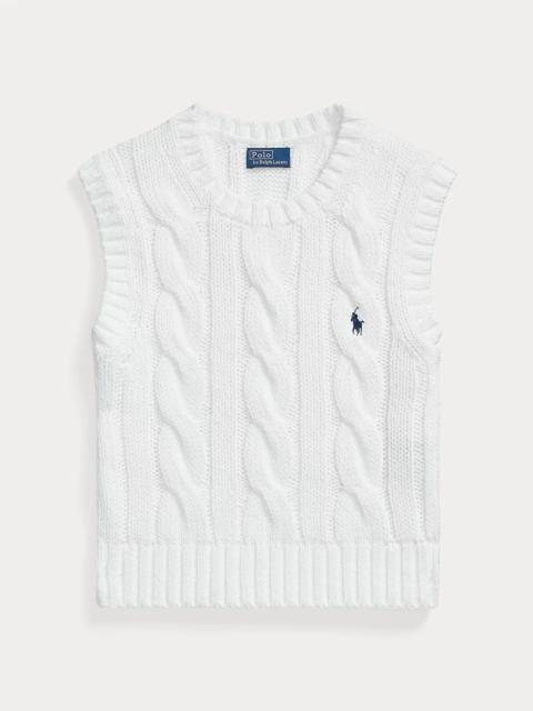 Polo Ralph Lauren Cable-Knit Cotton Cropped Vest