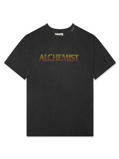 ALCHEMIST LARGE GRADIENT LOGO T-SHIRT - JET BLACK