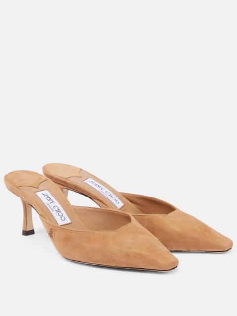 JIMMY CHOO Vivi 65 suede mules