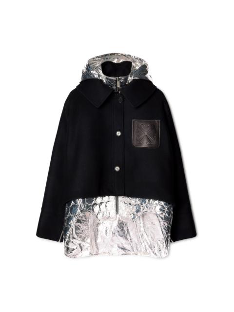 Off-White Brush Wo Mirror Padded Parka Black Silve